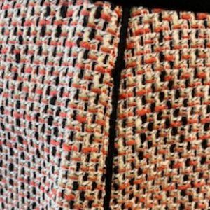 Banana Republic Blood Orange & Black Woven Tweed Skirt - Size 6